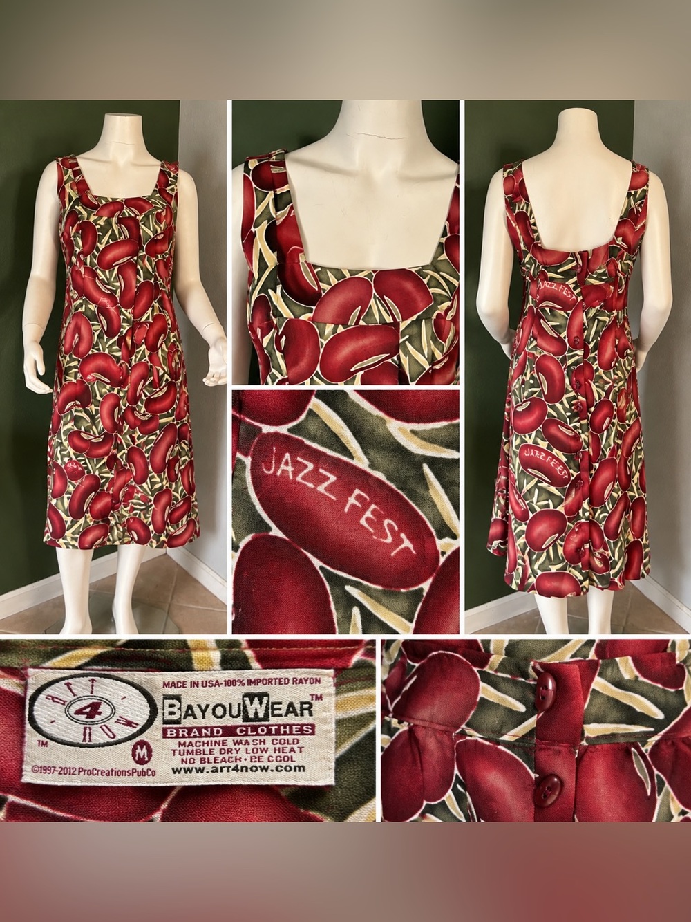 New Orleans Jazz Fest 2000 Official Bayou Wear Dress
